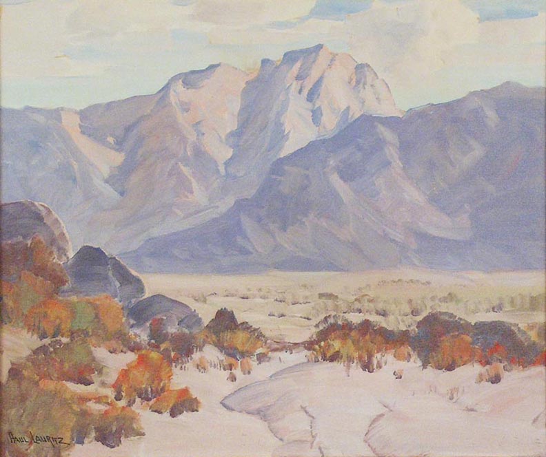 Paul Lauritz Owens Valley near Lone Pine monotype 