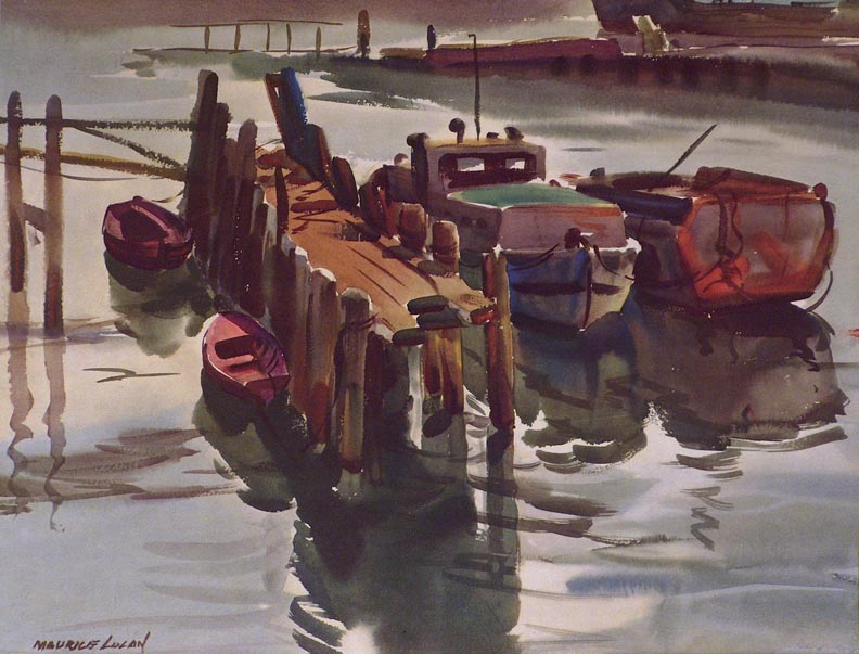 Maurice Logan, Dockside Calm Print