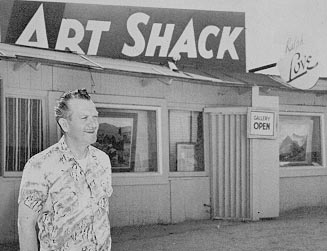 Ralph Love by his beloved Art Shack in Temecula, California