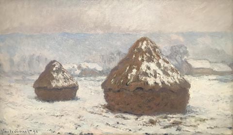 Claude Monet, Grainstacks, Snow Effect, 1891 Shelbourn Museum, Shelbourne, VT