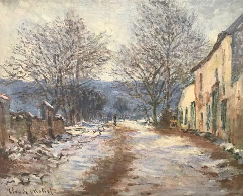 Claude Monet, Snow Effect at Limetz, 1886 Private Collection