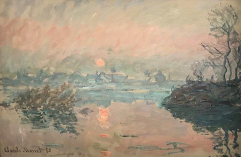 Claude Monet, Sunset at Lavacourt, 1880 Private Collection 