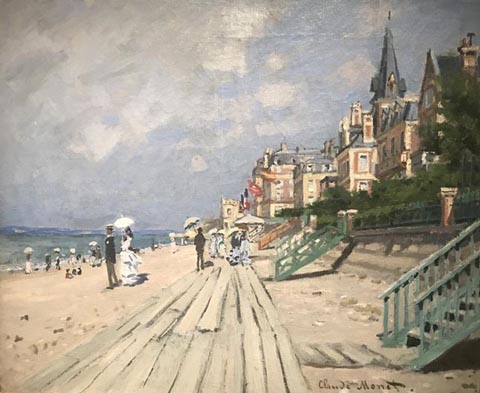 Claude Monet, The Beach at Trouville, 1870 Wadsworth Atheneum Museum of Art, Hartford, CT