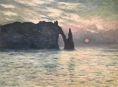 Claude Monet, The Cliff, Etretat, Sunset, 1882-83 North Carolina Museum of Art, Raleigh, NC
