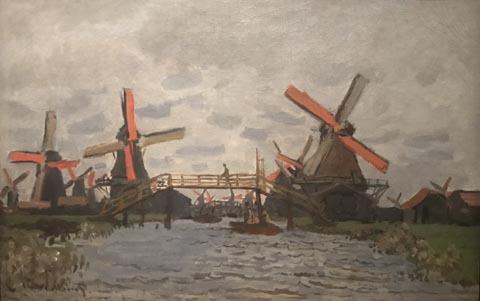 Claude Monet, Windmills near Zaandam, 1871 Van Gogh Museum, Amsterdam, The Netherlands