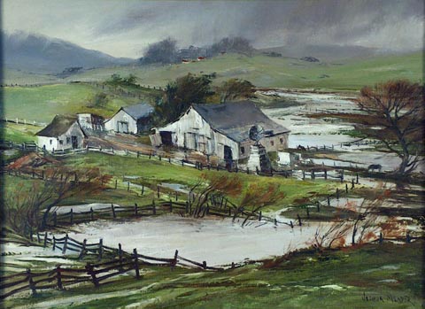 Joshua Meador, Spring Rain, #548 Oil on linen, 20 x 27 Sold by our gallery, Private Collection