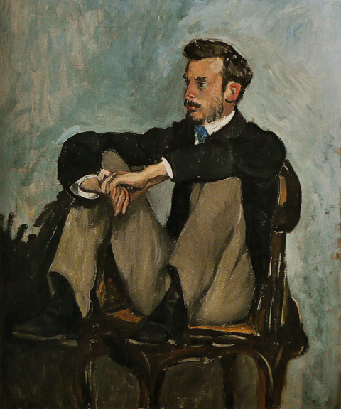 Frederic Bazille, 1841-1870 Portait of Pierre-Auguste Renoir, 1867