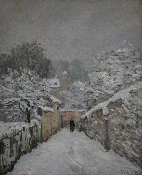 Alfred Sisley, 1839-1899, Snow at Louveciennes, 1878