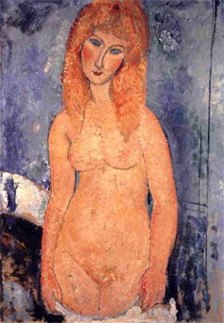 Amedeo Modigliani Tate Modern London Standing Blond Nude with Dropped Chemise 1917