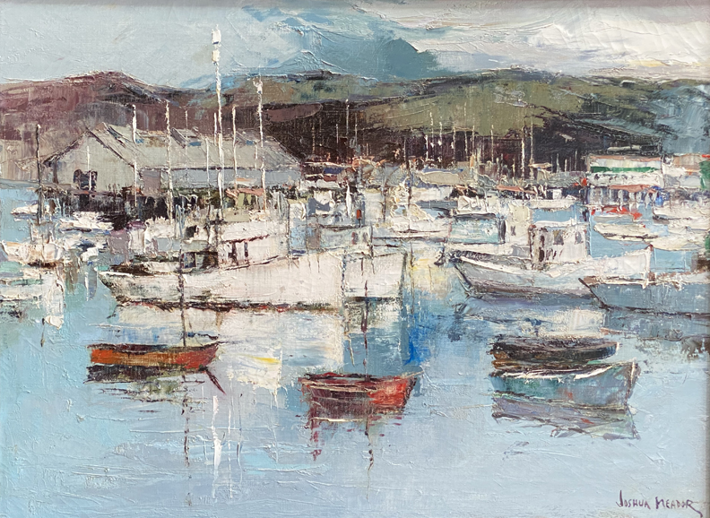 Joshua Meador 1911-1965, Boats in Monterey #1290 Oil on Linen, 20 x 27 $6,500 