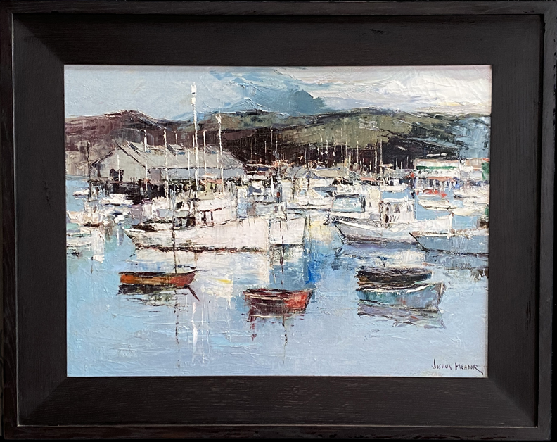 Joshua Meador 1911-1965, Boats in Monterey #1290 Oil on Linen, 20 x 27 $6,500 