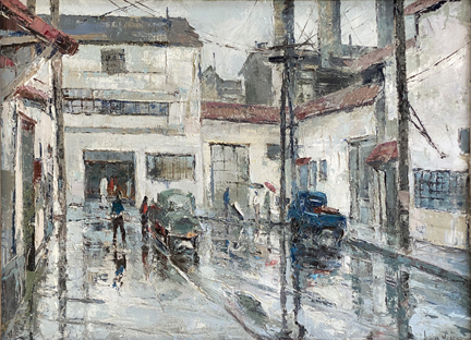 Joshua Meador 1911-1965, Cannery Row #1229 Oil on Linen, 22 x 30  $8,000