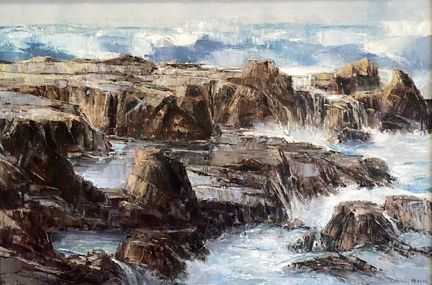 Joshua Meador 1911-1965, Caspar Reef Spray Meador Family Collection  Oil on Linen, 24 x 36 $10,000