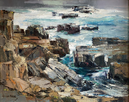 Joshua Meador 1911-1965, Composed by the Ocean # 1431 Oil on Linen, 24 x 30 $8,000