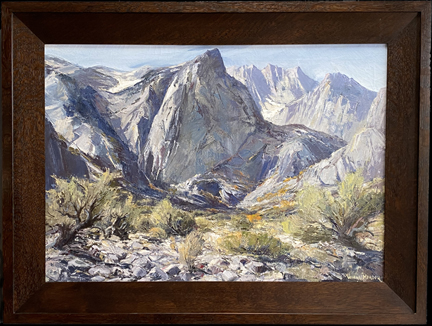 Joshua Meador 1911-1965, "Glacier" #1,001 Oil on Linen, 24 x 34  $9,500 (near the Pine Tree tungsten mine, Eastern Sierra near Lone Pine, CA) 