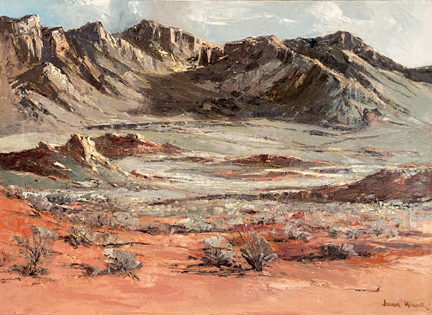 Joshua Meador 1911-1965, "Painted Desert" #1938, painted January 1965 Meador Family Collection Oil on Linen, 22 x 30  $8,000