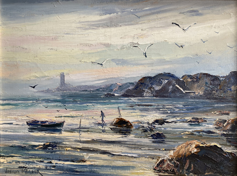 Joshua Meador, Point Arena Light, 12 x 16 Bodega Bay Heritage Gallery Collection