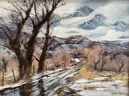 Joshua Meador, 1911-1965, #1009, oil on linen, 20 x 27, $6,500Road to Mt Whitney