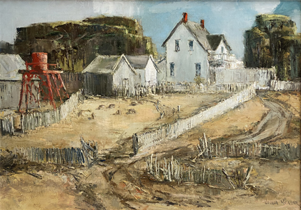 Joshua Meador 1911-1965, "Sheep Ranch" (Mendocino) courtesy of the Meador family  Oil on Linen, 24 x 34  $9,500