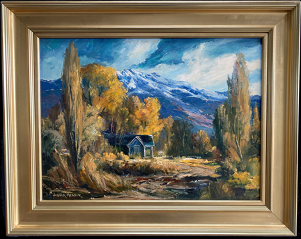 Joshua Meador 1911-1965, Sierra Cabin Bishop, #374, oil on linen, 20 x 27, $6,500