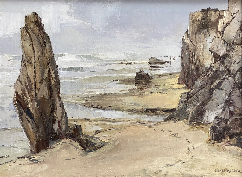 Joshua Meador 1911-1965, Silvery Beach, Carmel #1300 Oil on Linen, 22 x 30  $8,000