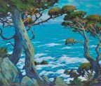 Mary DeNeale Morgan Pt Lobos Cypress and Deep Blue Sea Thumb
