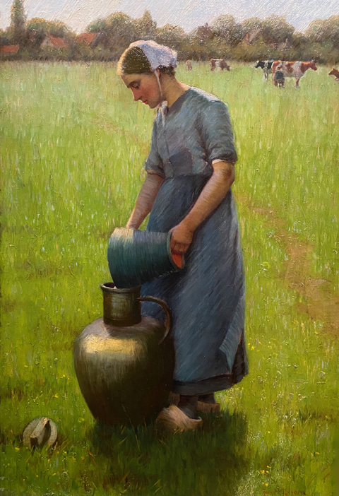 John Marshall Gamble 1863-1957, Milk Maid, 1894. Crocker Art Museum, gift of Sybil Rosen in memory of her husband, Robert J. Fisher.