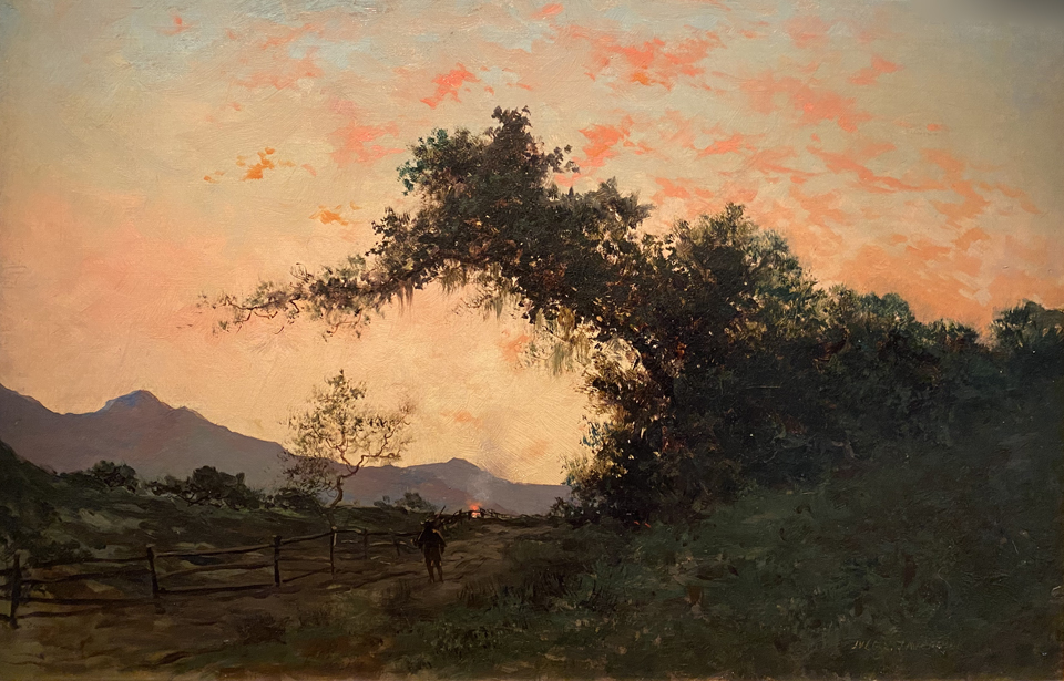 Jules Tavernier 1844-1889, Marin Sunset, Back of Petaluma, nd, Crocker Art Museum, gift of Robert and Sansa O'Conner Alexander