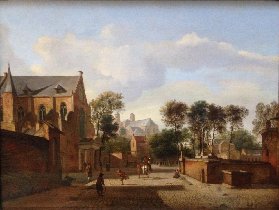Jan Van der Heyden, View of Colgne with Carthusian Church and St. Pantaleon, 1650-55