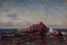 Kate Newhall Beach Rock and Gulls Midsized Thumbnail