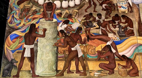 Diego Rivera, Pan American Unity, Panel 1 - Middle