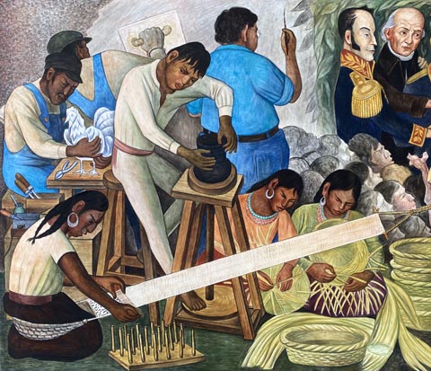 Diego Rivera, Pan American Unity, Panel 2 Bottom-left