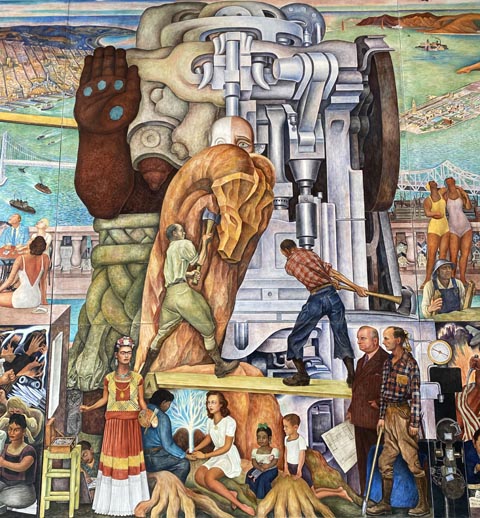 Diego Rivera, Pan American Unity mural, Panel 3