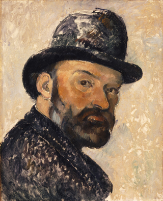 Paul Cezanne Self Portrait with a Bowler Hat, 1892
