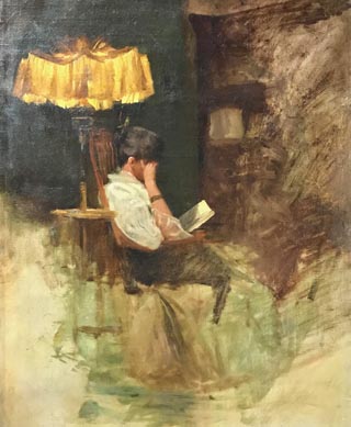 Elizabeth Borglum, 1848-1922 Untitled, Woman Reading, c1915 Private Collection