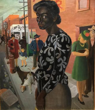 Elsie Palmer Payne, 1884-1971 Bus Stop, c1943 The Buck Collection at the UCI Institute  and Museum for California Art