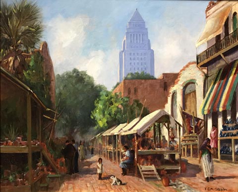 Vera C. M. Staples, 1883-1954 Olvera Street, El Pueblo de Los Angeles, CA, c1935 Private Collection, courtesy of Kelley Art Gallery, Pasadena
