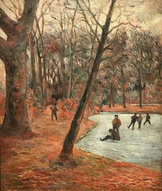 Skaters in Frederiksberg Gardens, 1884, Copenhagen Ny Carlsberg Glllypothek