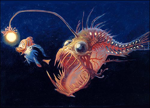 Pixar's Angler Fish Finding Nemo