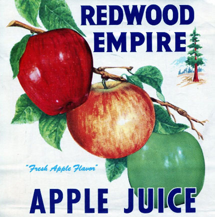 Redwood Empire Juice label
