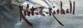 Robert Rishell, California Desert Scene signature
