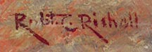 Robert Rishell Old Barn Hills and Oaks Signature