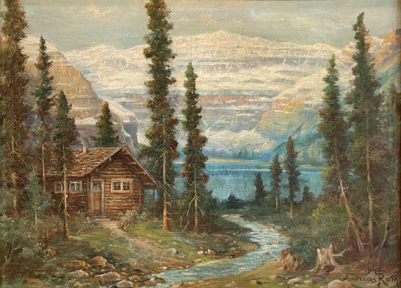 Andreas Roth, Lake Louise Cabin, 1946, Banff National Park, Alberta, Canada