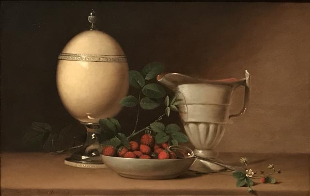 Still Life with Strawberries and Ostrich Egg Cup, 1814 Raphaelle Pealle, American, 1774-1825