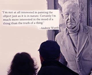 Andrew Wyeth Exhibition entrance and quotation