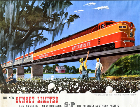 Sam Hyde Harris Exhibition, San Clemente, Dec 21, The New Sunset Limited, Southern Pacific Railroad, Sam Hyde Harris, 1950