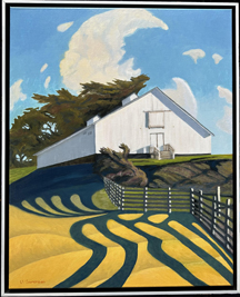 Knipp-Stengel "White Barn" Sea Ranch Oil on linen canvas, 30 x 24 
