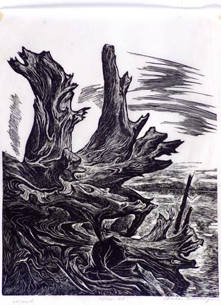 Charles Sorendorf, Driftwood woodblock pring