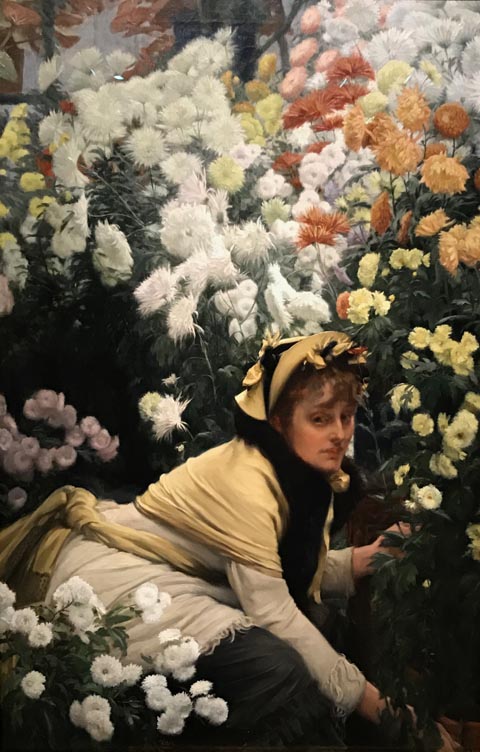 James Tissot, Chrysanthemums, c 1876 Sterling and Francine Clark Art Institute, Williamstown, Massachusetts