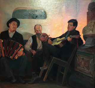 Three Musicians of the Baile, c 1920-21 Bert Geer Phillips, 1868-1956,  New Mexico Museum of Art, Sante Fe